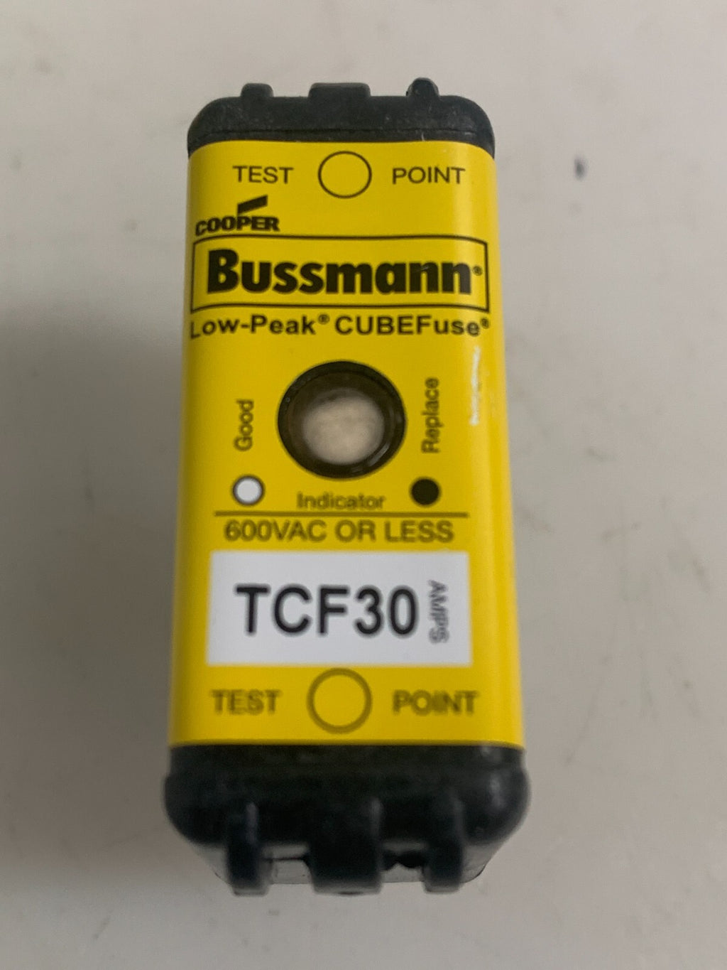 Lot of 2 Cooper Bussman TCF30 600V Cube fuse
