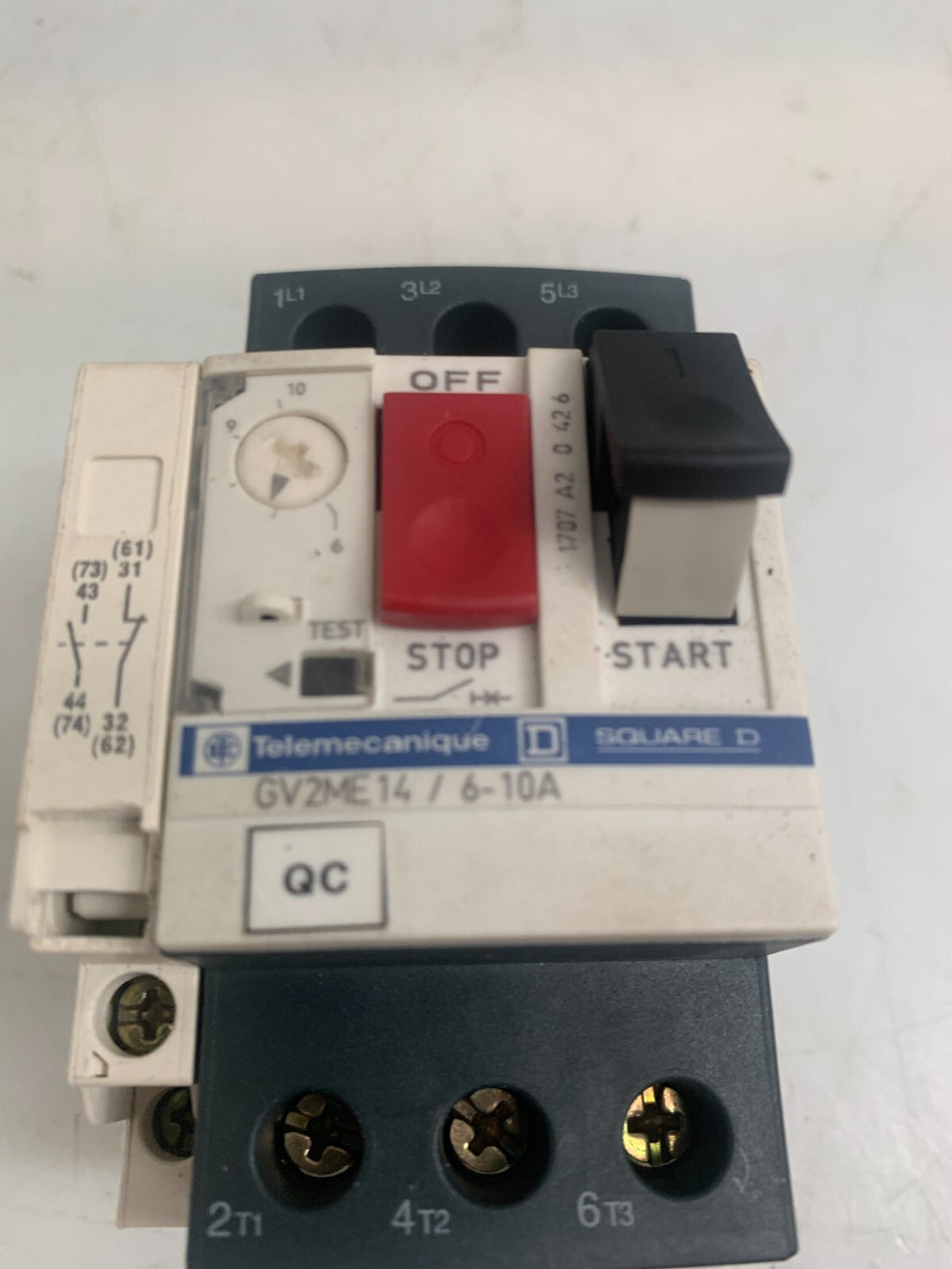 Telemecanique GV2-ME14 / 6-10A Contactor w/ Schneider GVAN11