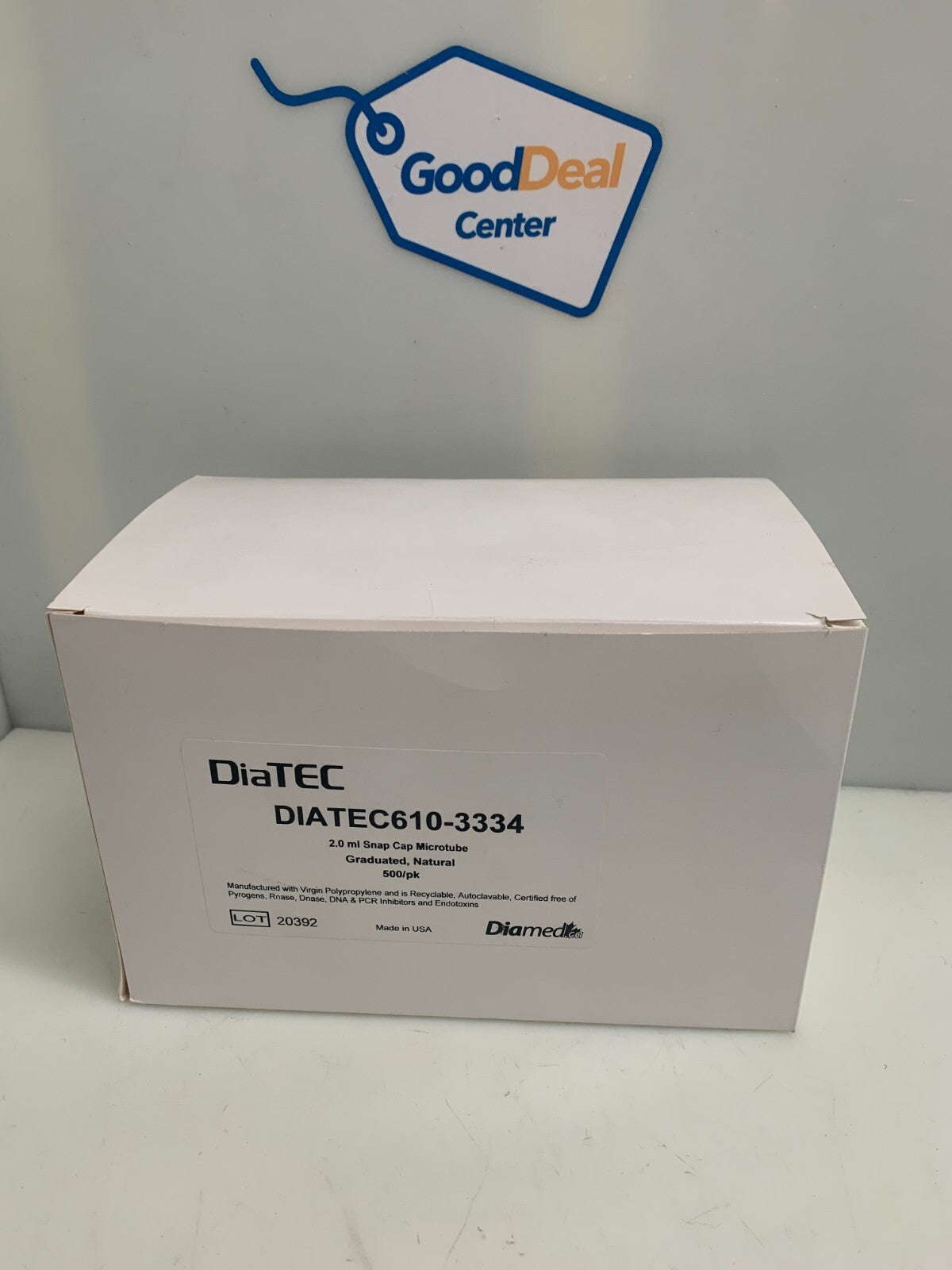Diatec 610-3334 2.0 ml Snap Cap Microtube 500/pk