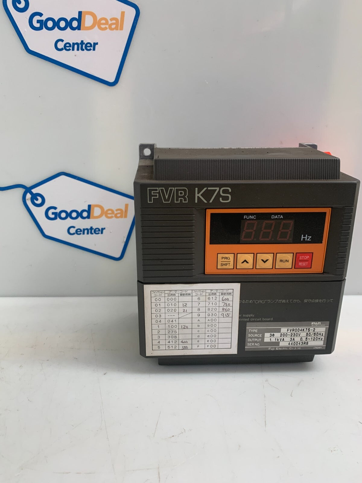 FUJI ELECTRIC FVR K7S  AC Drive  FVR-004K7S-20
