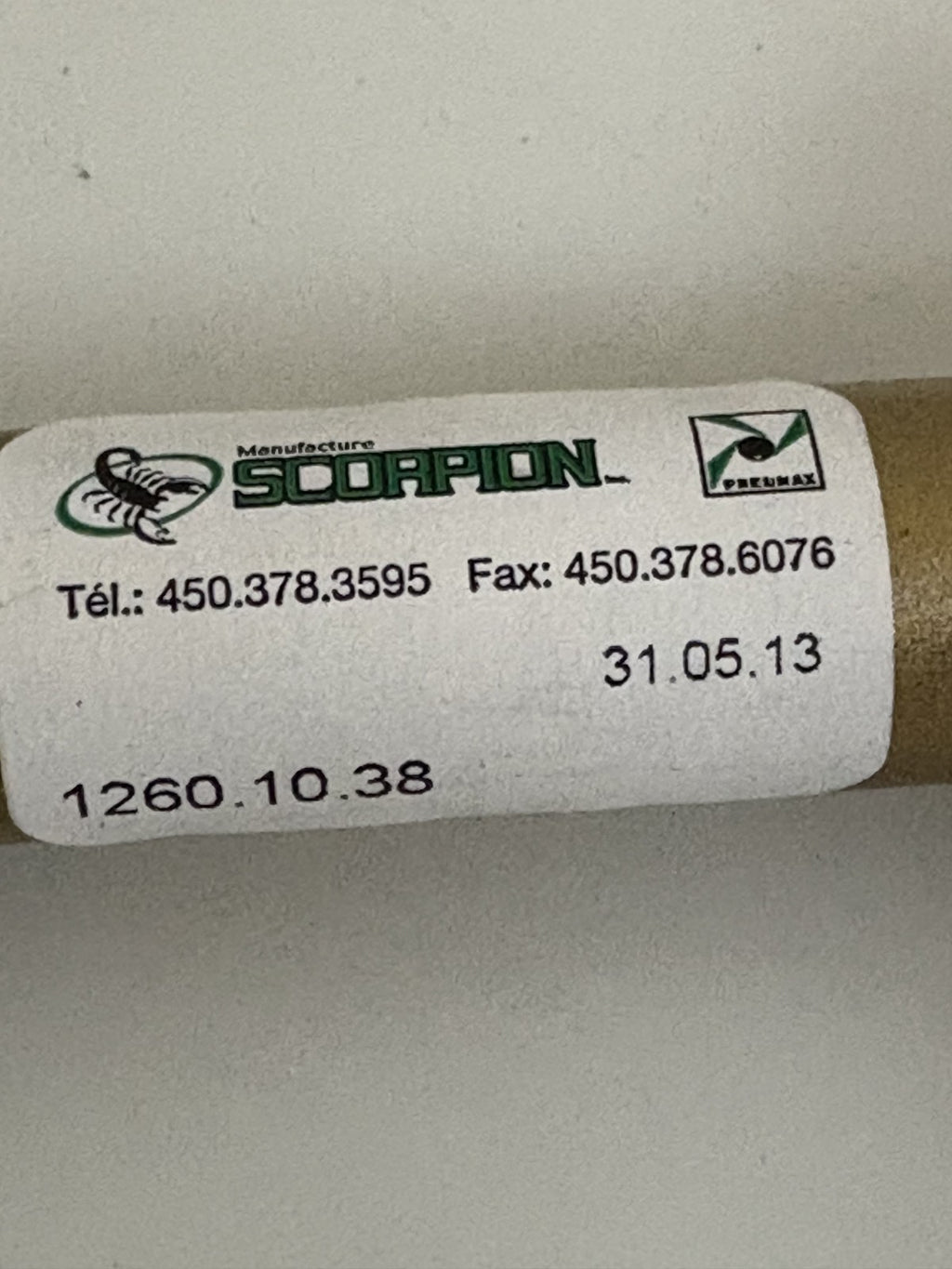 PNEUMAX SCORPION CYLINDER 1260.10.38