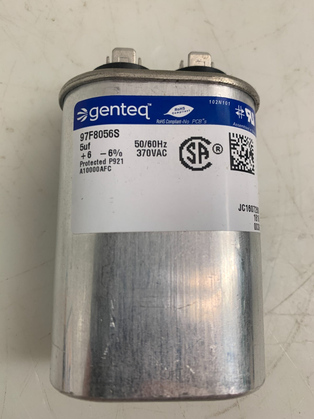 GENERAL ELECTRIC / GENTEQ  97F8056S  Capacitor Oval 7.5uf  (Lot of 2)1