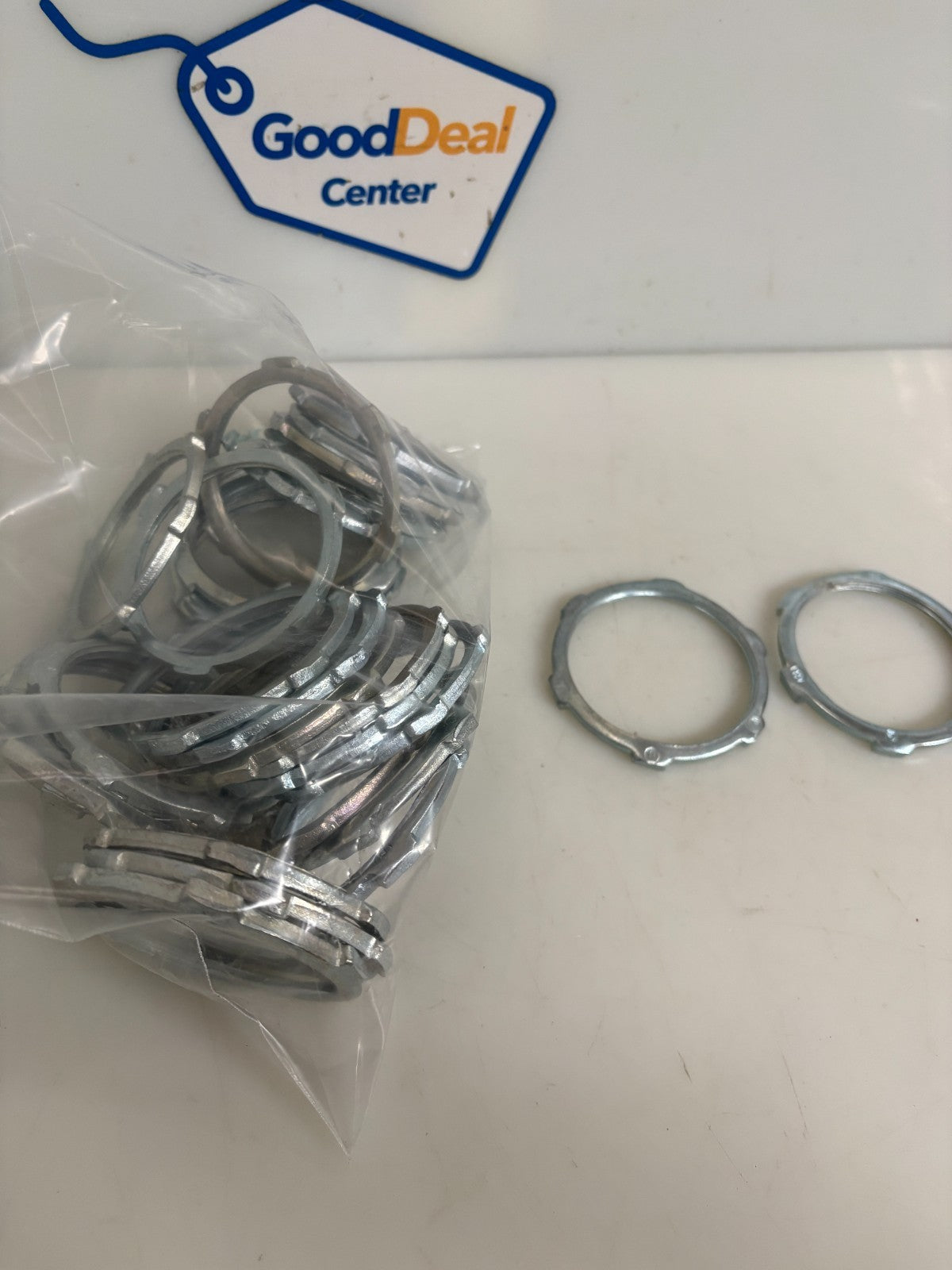 LOT OF 31 BRIDGEPORT ZINC PLATED STEEL CONDUIT LOCKNUT #106-S