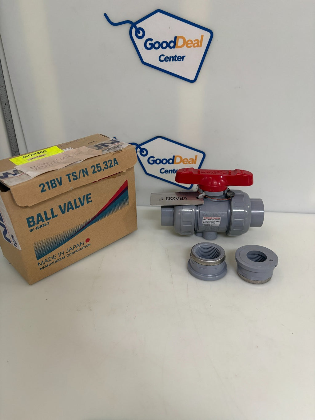 ASAHI AV PVC 1" TREE UNION BALL VALVE 21C01EC0