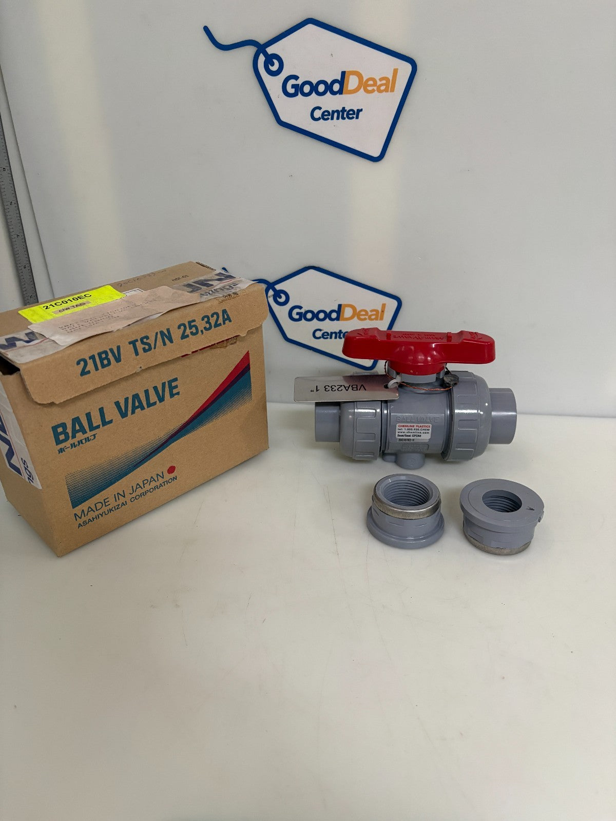 ASAHI AV PVC 1" TREE UNION BALL VALVE 21C01EC0