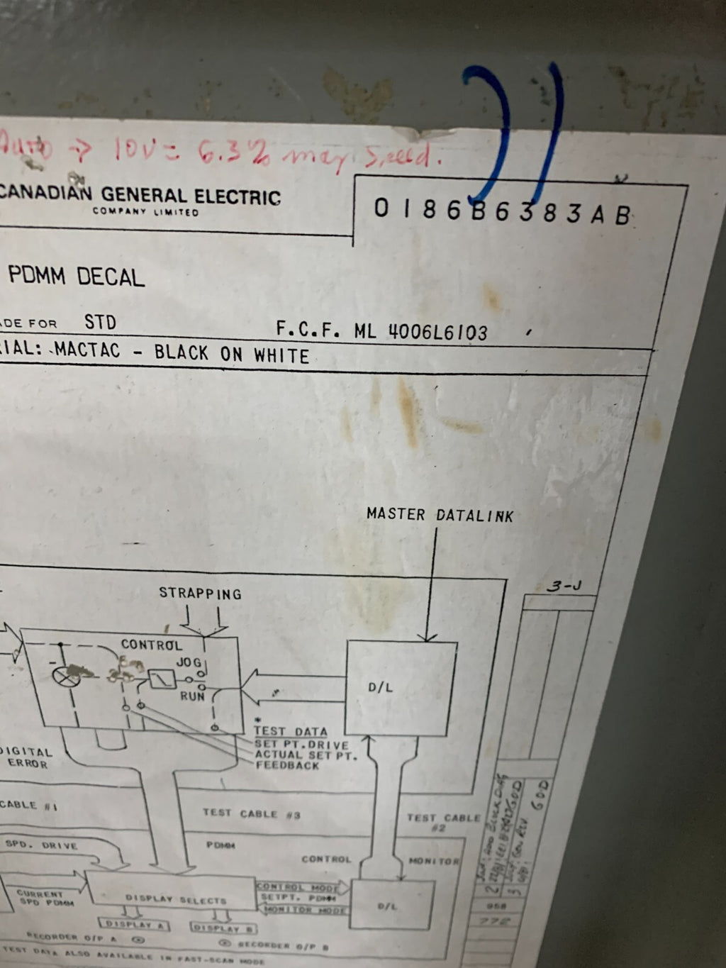 CANADIAN GENERAL ELECTRIC DIGITAL SPEEL CONTROL SYSTEM PORTABLE DRIVE5