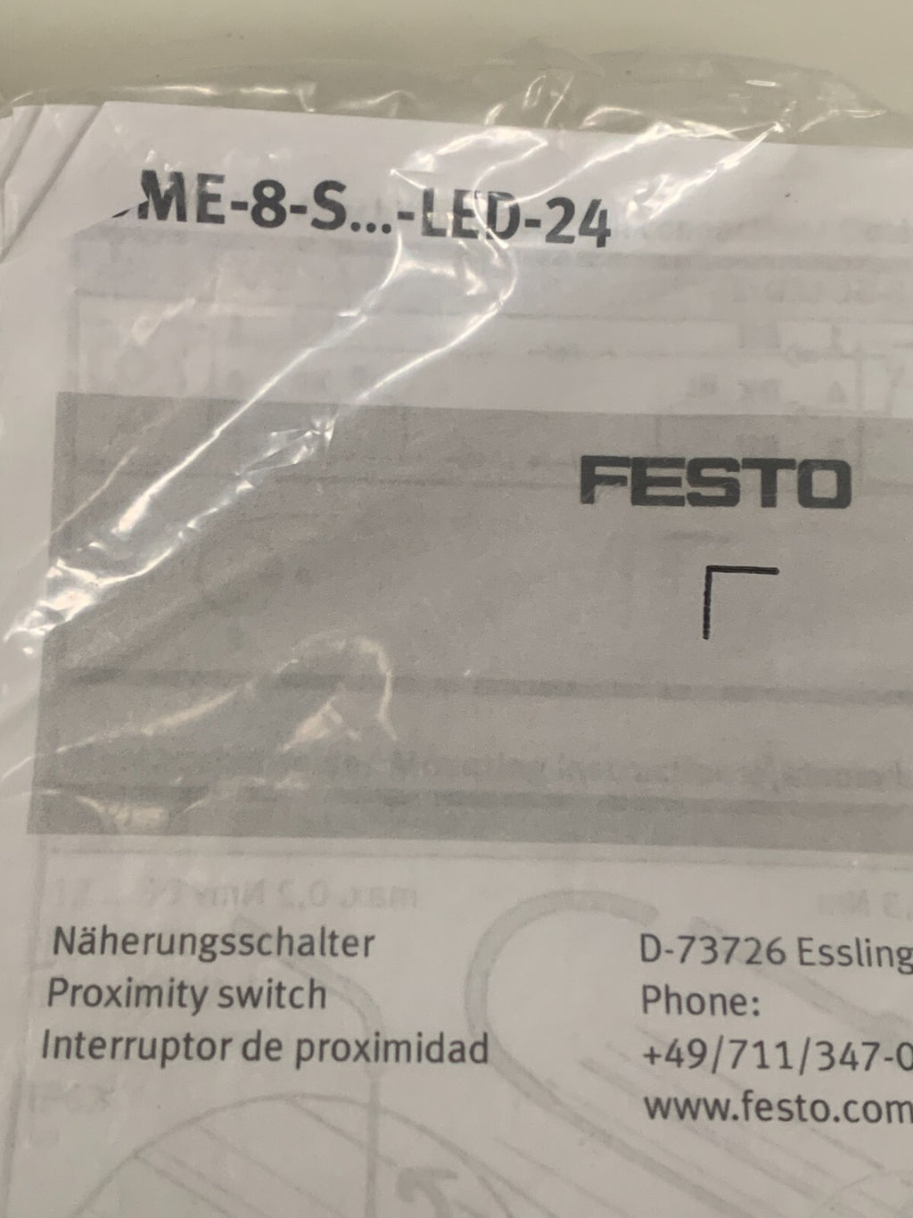 LOT OF 2 FESTO PROXIMITY SWITCH 526622 SME-8-5-LED-24