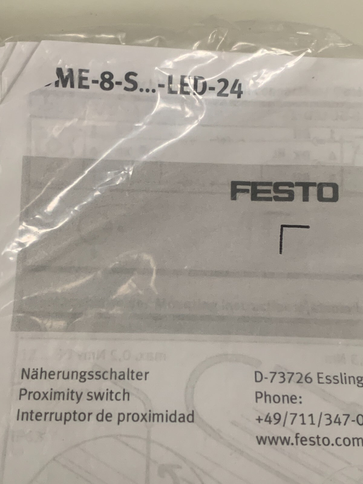 LOT OF 2 FESTO PROXIMITY SWITCH 526622 SME-8-5-LED-24