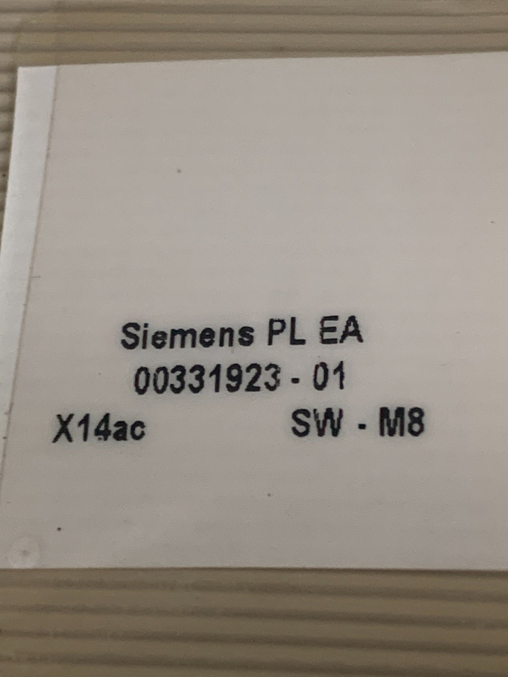 SIEMENS PL EA CONTROL CABLE PLACEMENT HEAD 00331923-011
