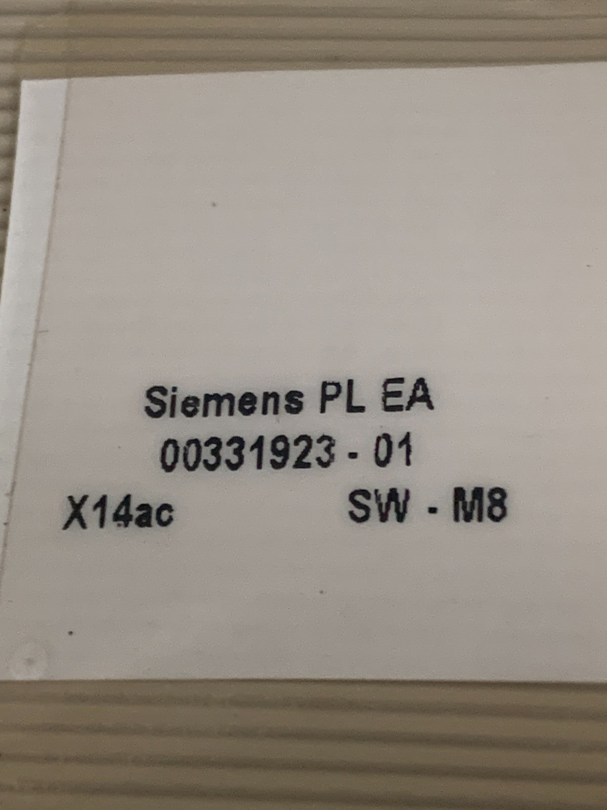 SIEMENS PL EA CONTROL CABLE PLACEMENT HEAD 00331923-011