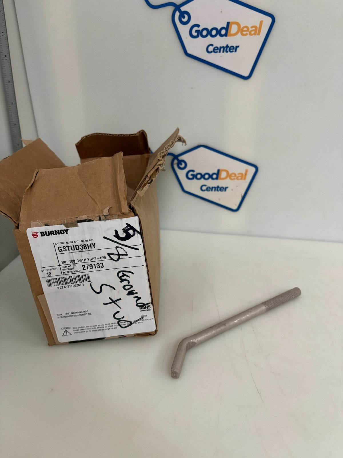 BURNDY 1/0-500 WITH YGHP-C26 STUD #GSTUD38HY 10 IN BOX0