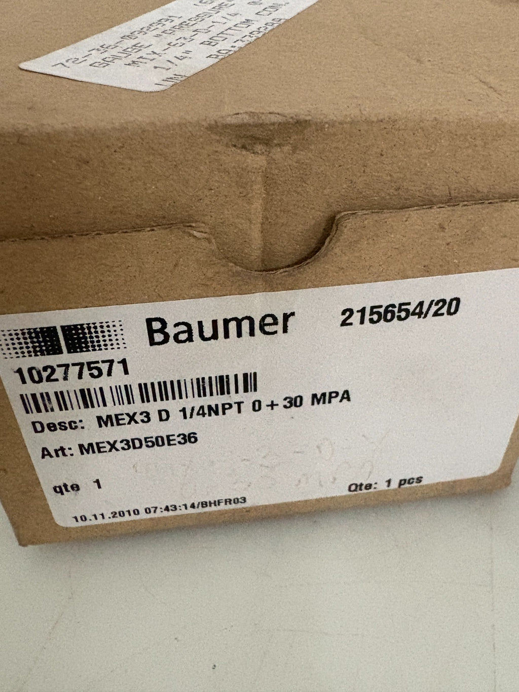 BAUMER 0-30 MPA 2 1/2 GAUGE MEX3D50E362
