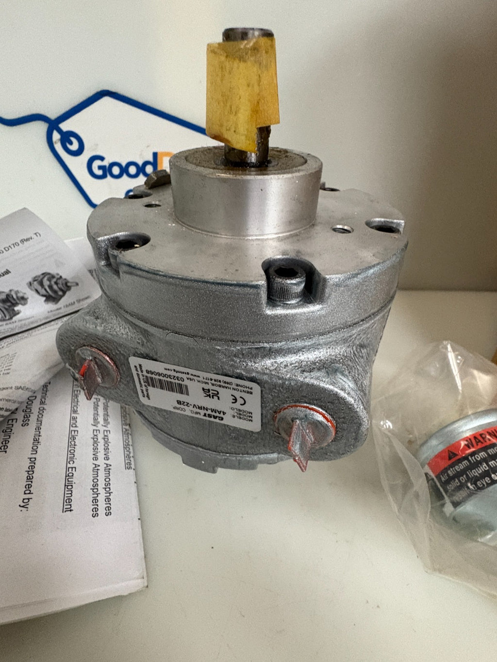 GAST PNEUMATIC AIR MOTOR 4AM-NRV-22B1