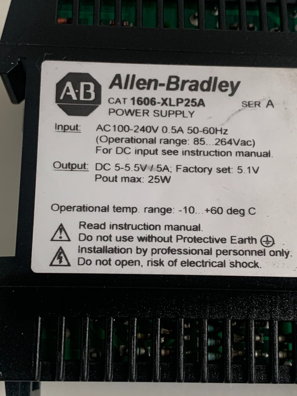 ALLEN BRADLEY POWER SUPPLY 1606-XLP25A