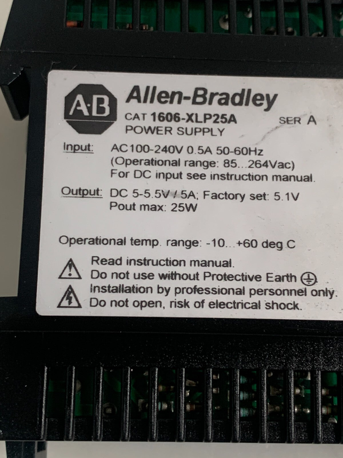 ALLEN BRADLEY POWER SUPPLY 1606-XLP25A