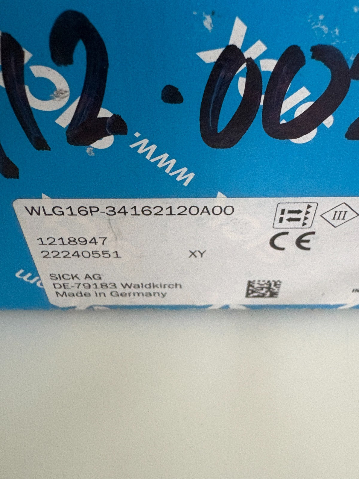 SICK PHOTOELECTRIC SENSOR WLG16P-34162120A002