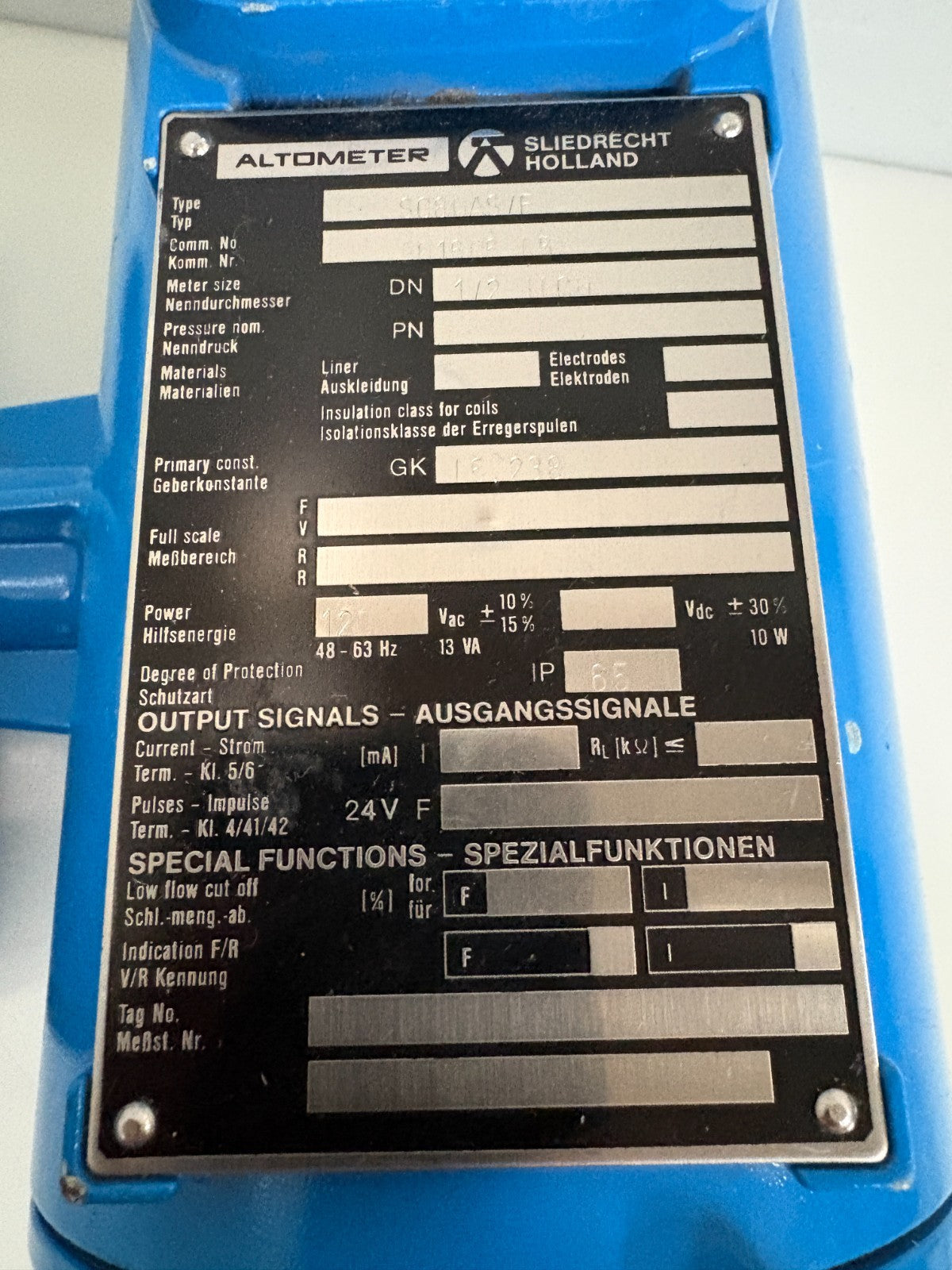ALTOMETER FLOW METER SC80AS/F