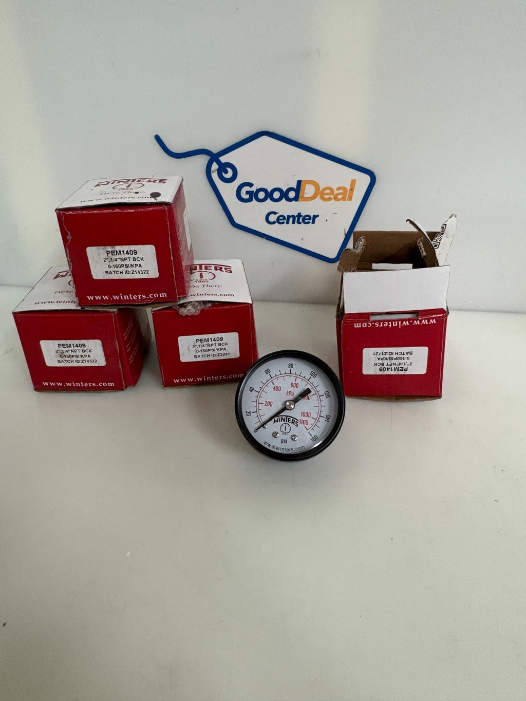 LOT OF 4 WINTERS PRESSURE GAUGE PEM1409 0-160 PSI 1/4 NPT