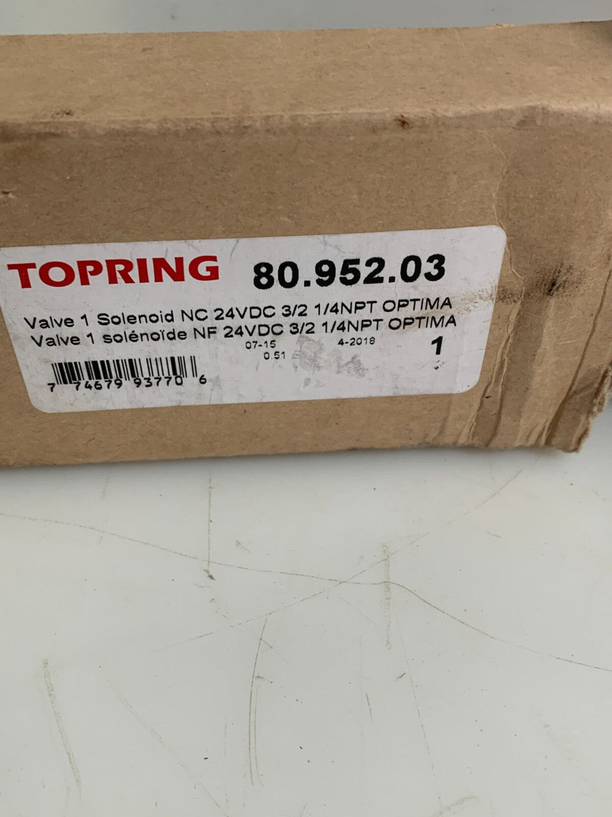 TOPRING OPTIMA 24 UDC 1/4 NPT SOLENOID VALVE 80.952.032