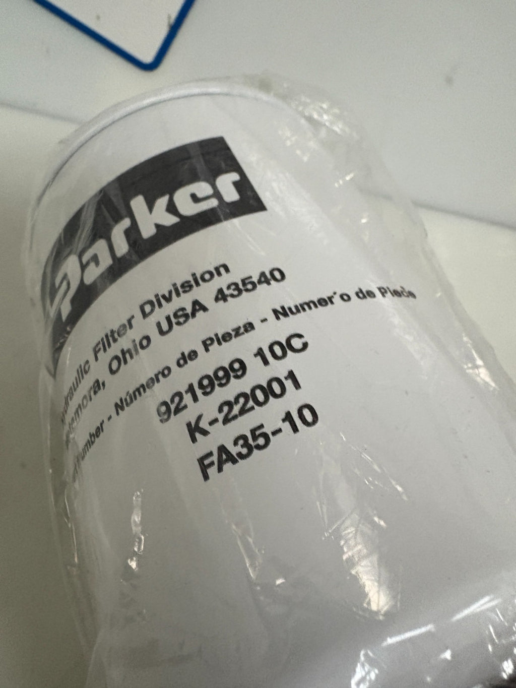 PARKER HYDRAULIC FILTER 921999 10C