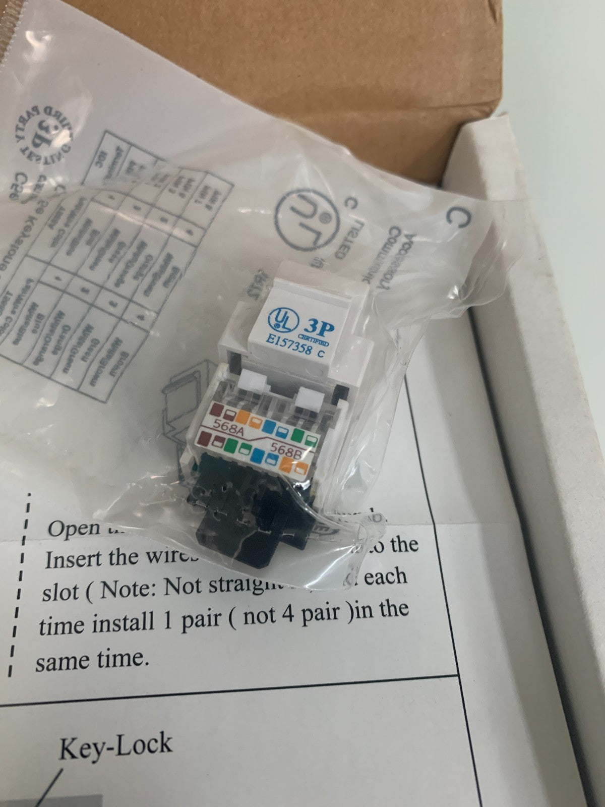 KEYSTONE JACK C5E CAT 5E KJZ-C5-U S