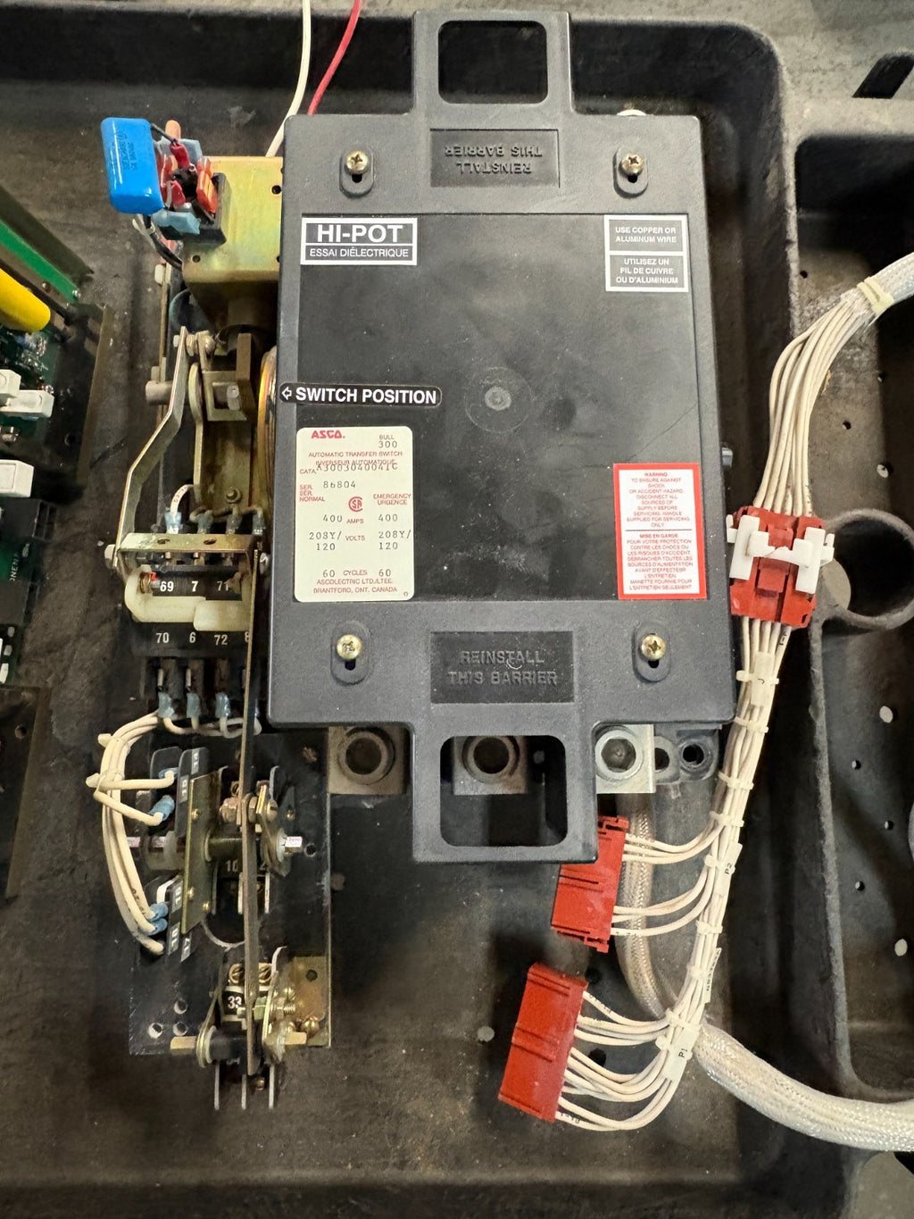 ASCO AUTOMATIC TRANSFER SWITCH A3003040041C