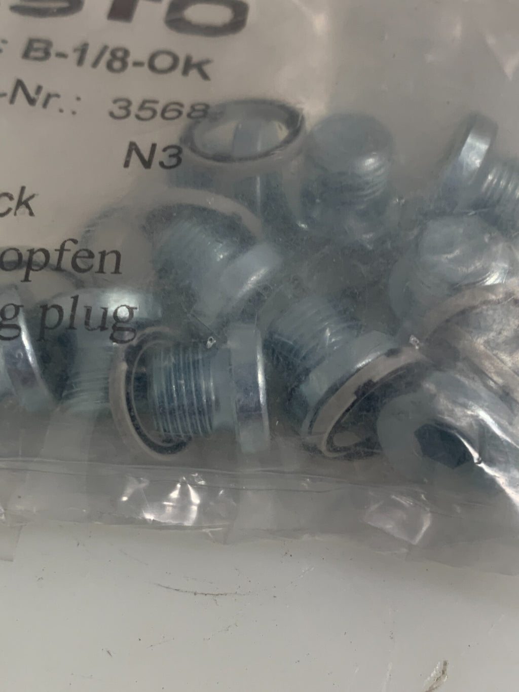 Bag of 10 Festo Metal Plugs B-1/8-OK #35681