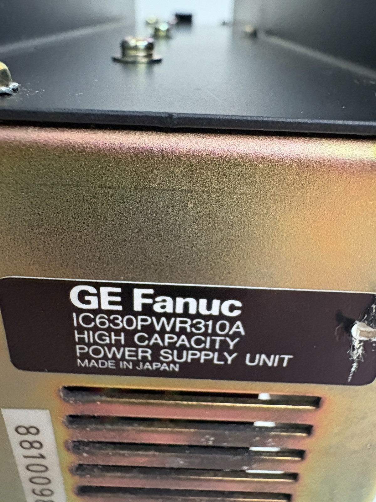 GE FANUC POWER SUPPLY SERIE THREE PROGRAMMABLE CONTROLLER IC630PWR310