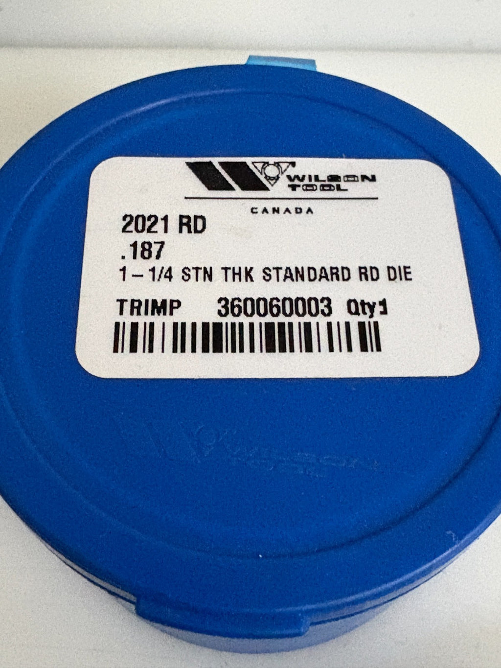 LOT OF 2 WILSON TOOLS 1 1/4" STANDARD RD DIE 1X .156 1X .187