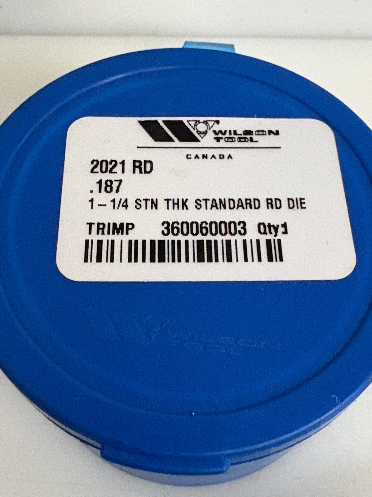 LOT OF 2 WILSON TOOLS 1 1/4" STANDARD RD DIE 1X .156 1X .187