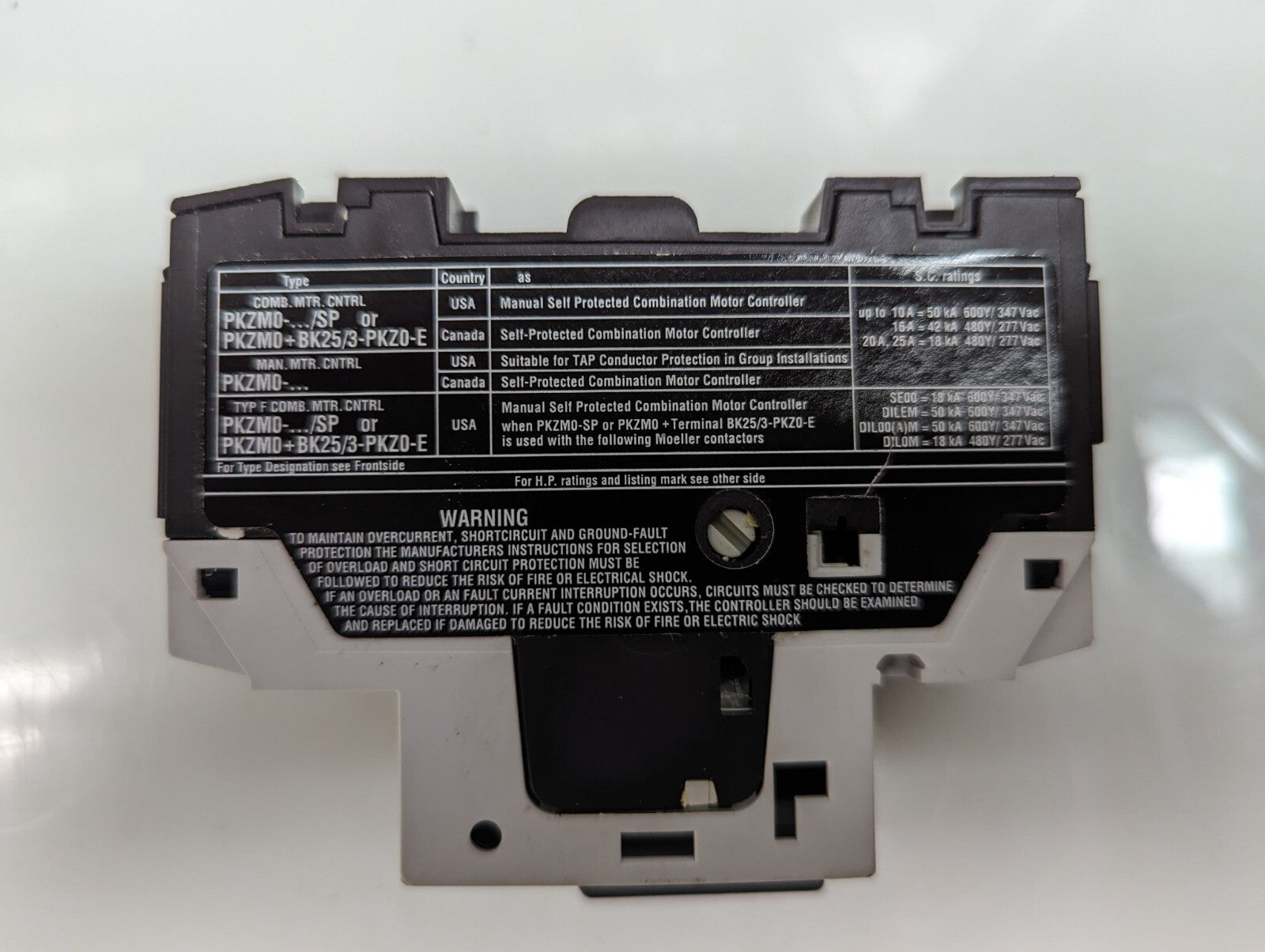 Moeller PKZM0-10 Motor Protector