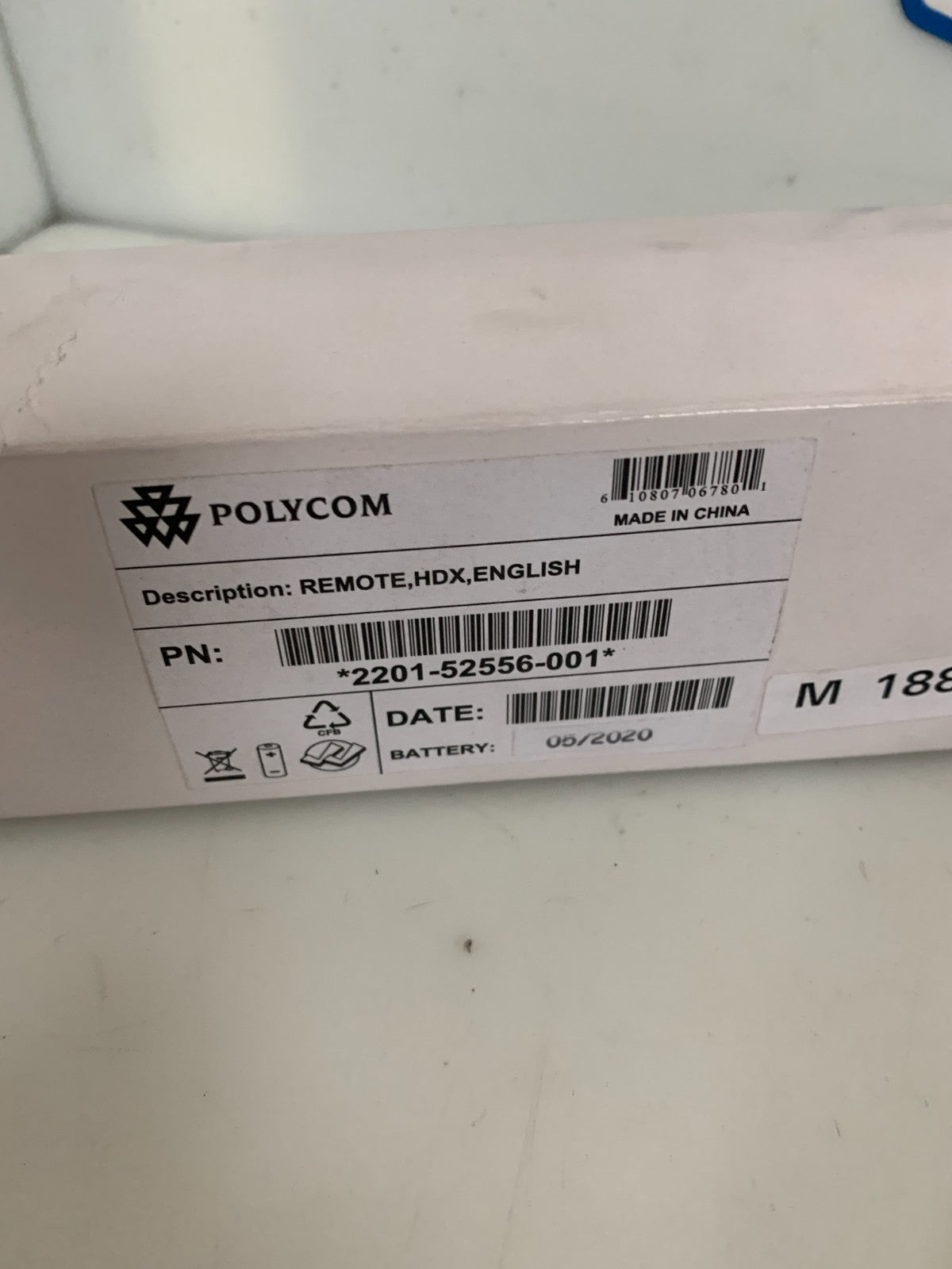 POLYCOM REMOTE CONTROL VIDEO CONFERENCING SYSTEM 2201 - 52556-0012