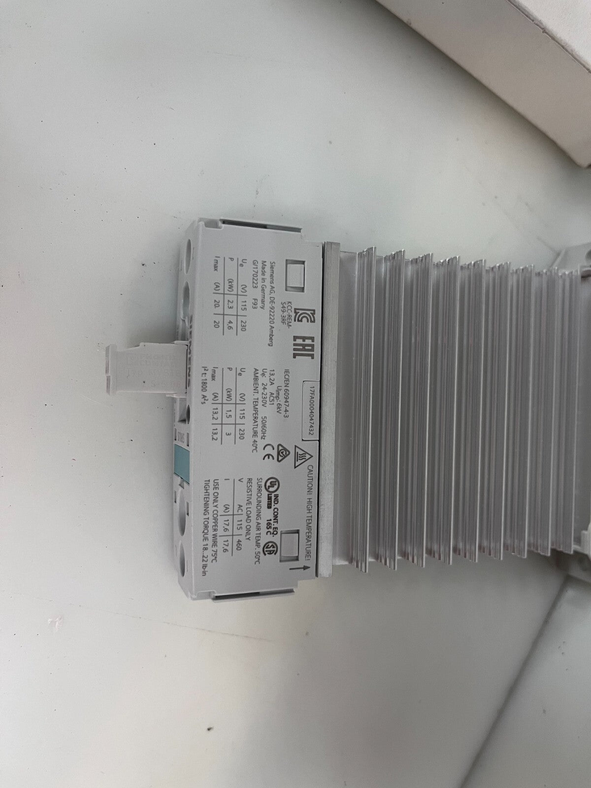 SIEMENS 3RF2320-1AA02 CONTACTOR 3RF23201AA02