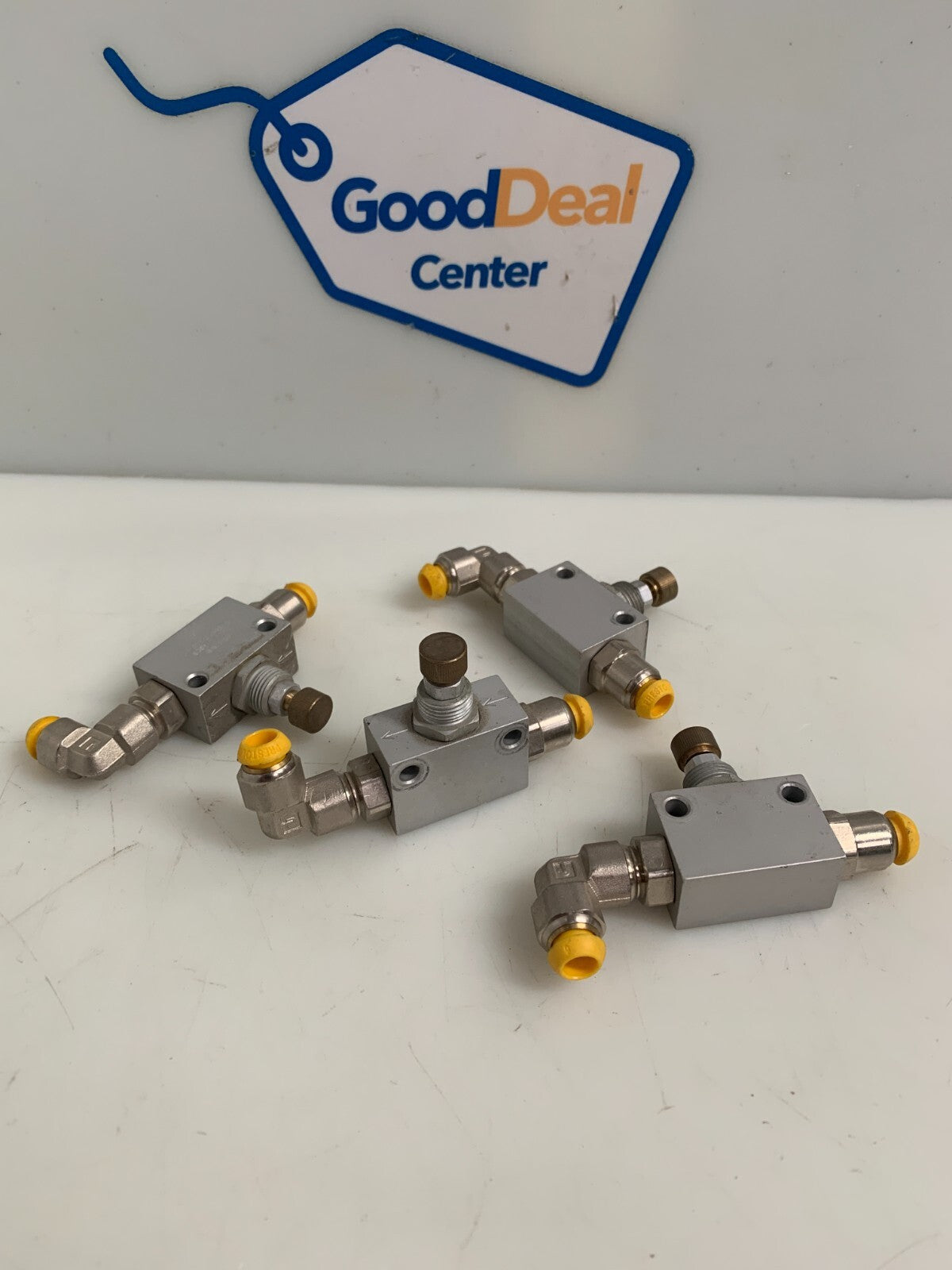 LOT OF 4 FESTO 1 WAY FLOW CONTROL VALVE GR-1/8-B 151215