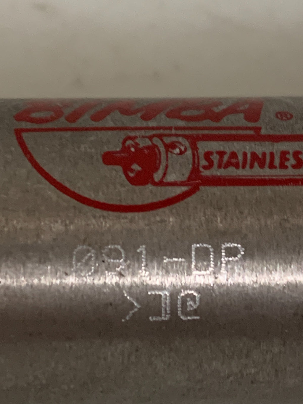 LOT OF 2  BIMBA S.STEEL PNEUMATIC CYLINDER M-91-DP2