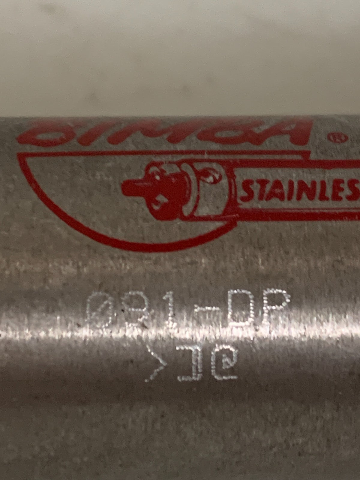 LOT OF 2  BIMBA S.STEEL PNEUMATIC CYLINDER M-91-DP2