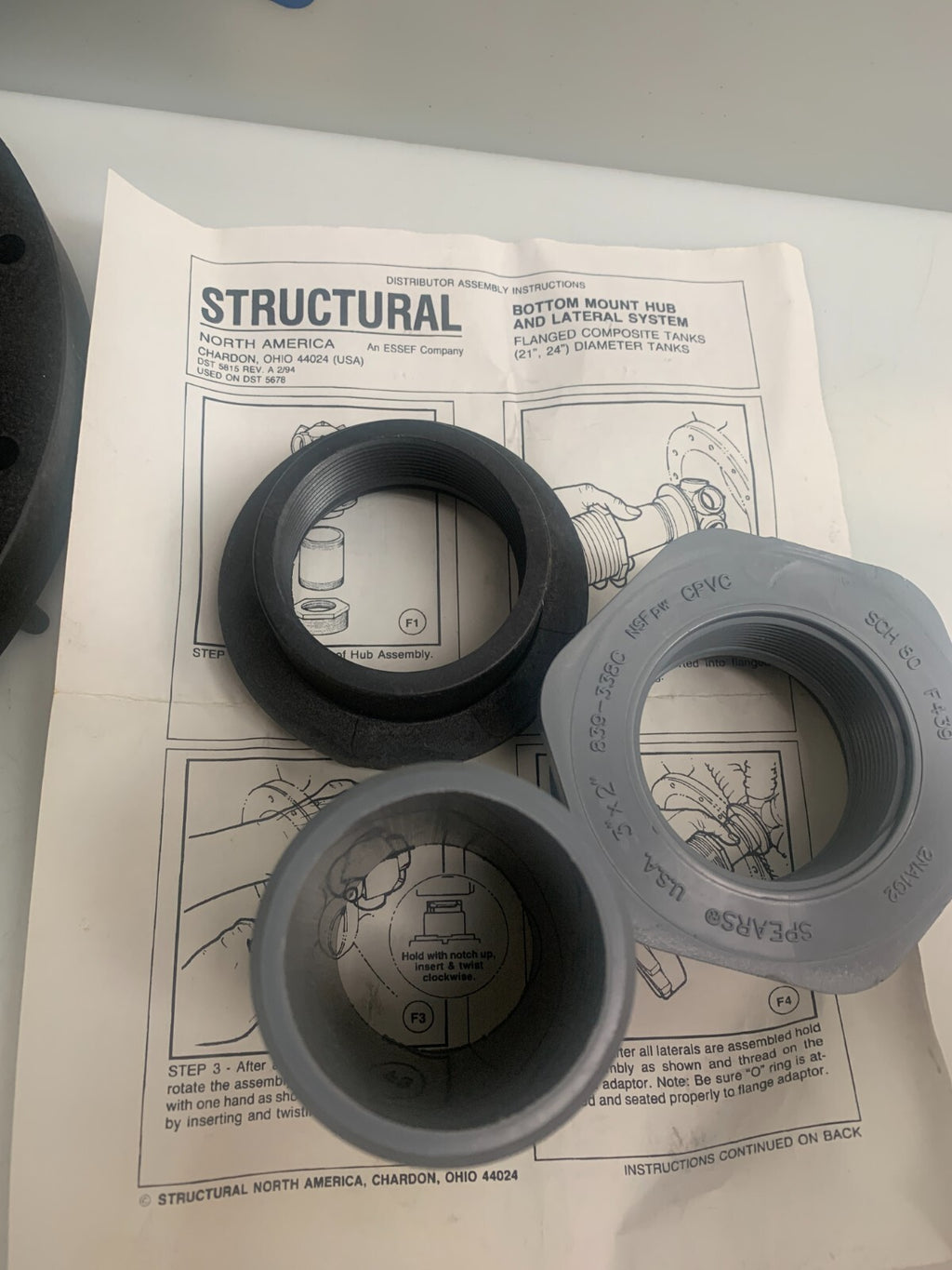 ESSEF / STRUCTURAL / Spears  839-338C   Bottom Mount Hub & Lateral Flange