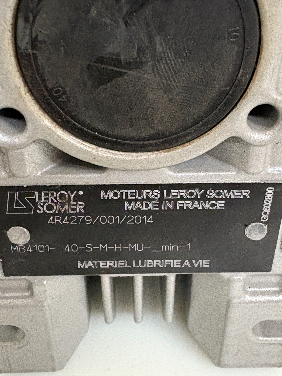 LEROY SOMER WORM GEARBOX MB 4101-40-S-M-H-MU-MIN-11