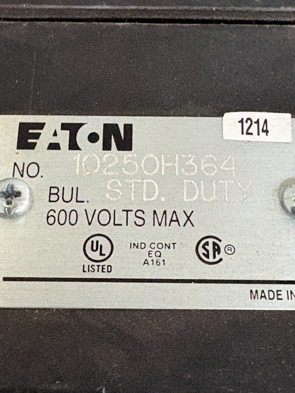 EATON EXPLOSION PROOF START-STOP CONTROL STATION 10250H364