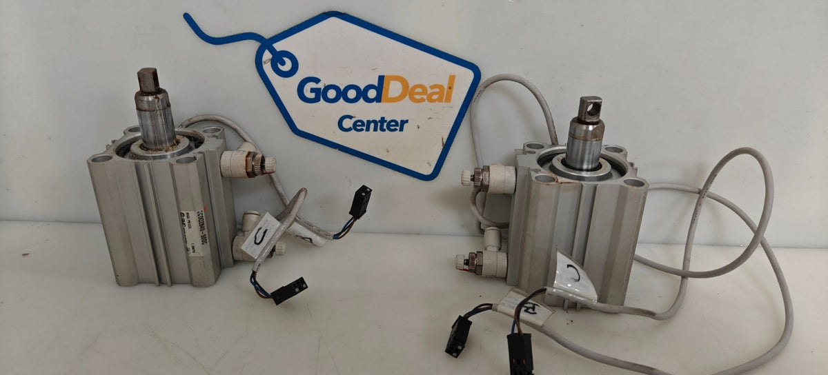 LOT OF 2  SMC PNEUMATIC CYLINDER ECDQ2B40-30DC W/2 SENSOR0