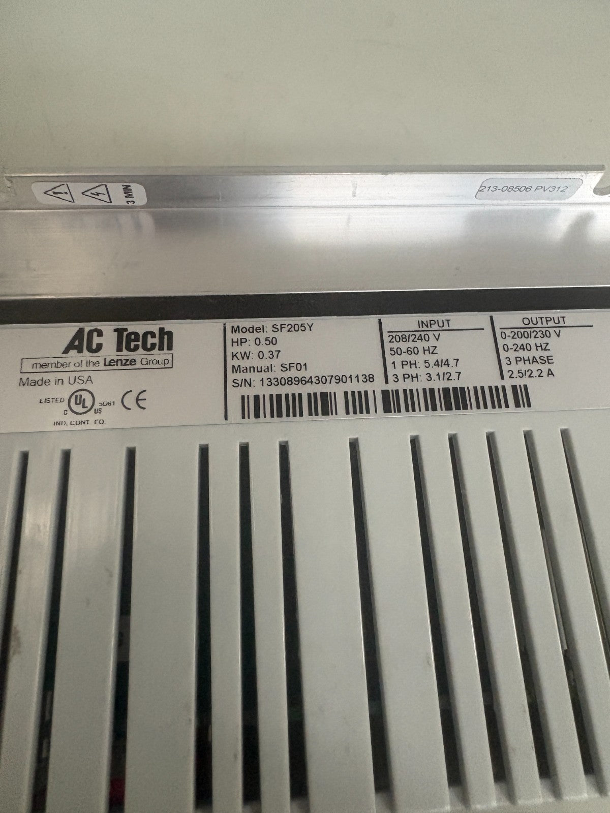 LENZE AC TECH MOTOR CONTROLLER SF205Y 133089643