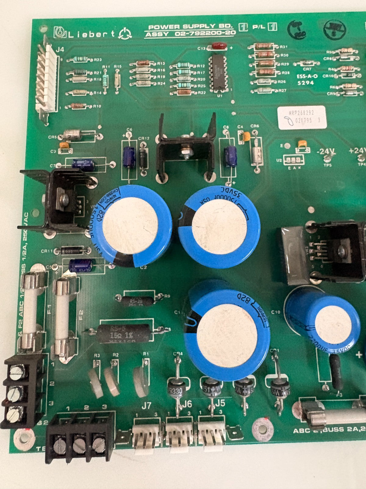 LIEBERT POWER SUPPLY BD ASSY 02-792200-203