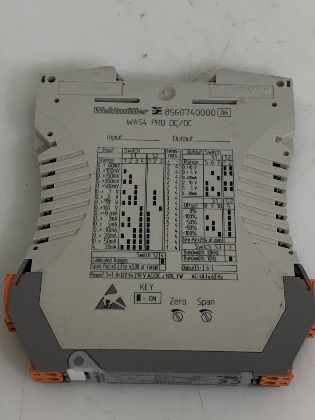 WEIDMULLER SIGNAL CONVERTER PRO ISOLATER 8560740006 06