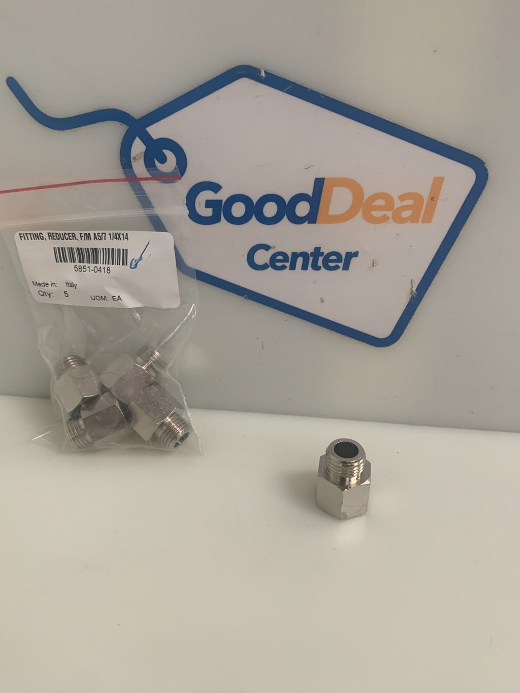 Lot of 5 HP Scitex Fitting Reducer F/M A5/7 1/4X14 5851-0418