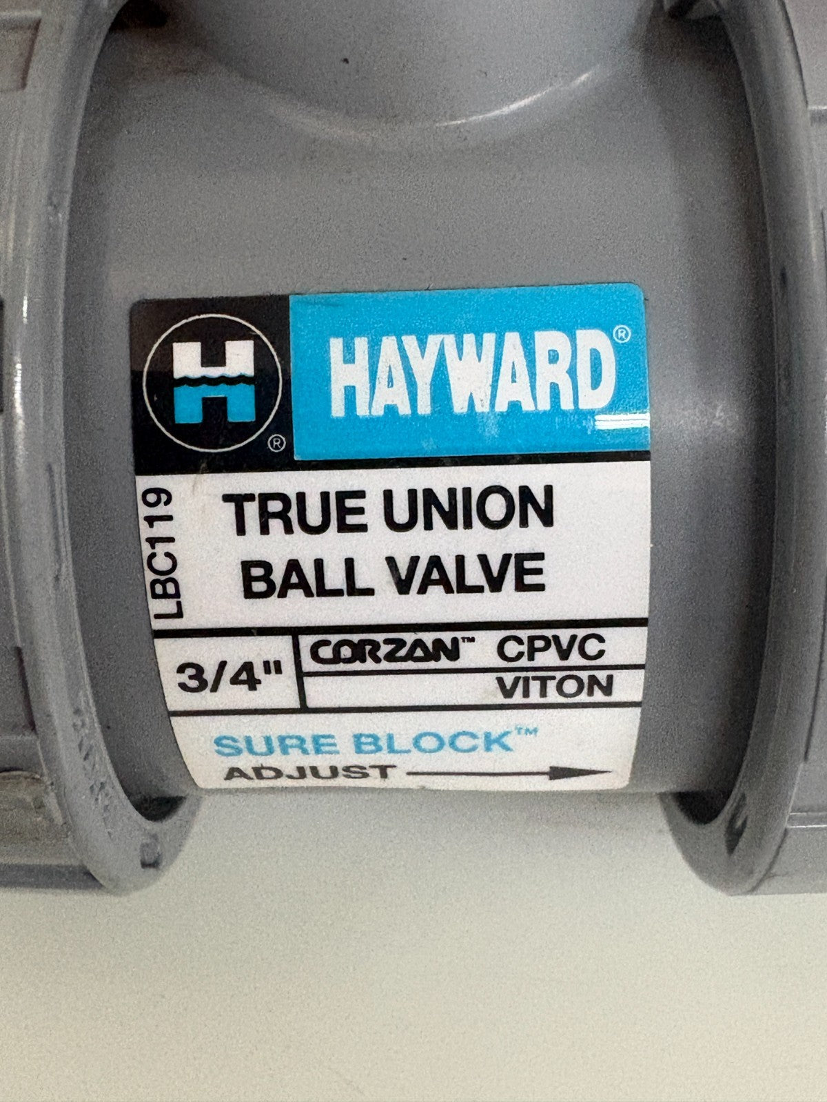 HAYWARD TRUE UNION 3/4 BALL VALVE CPVC VITON SEALS LBC1191