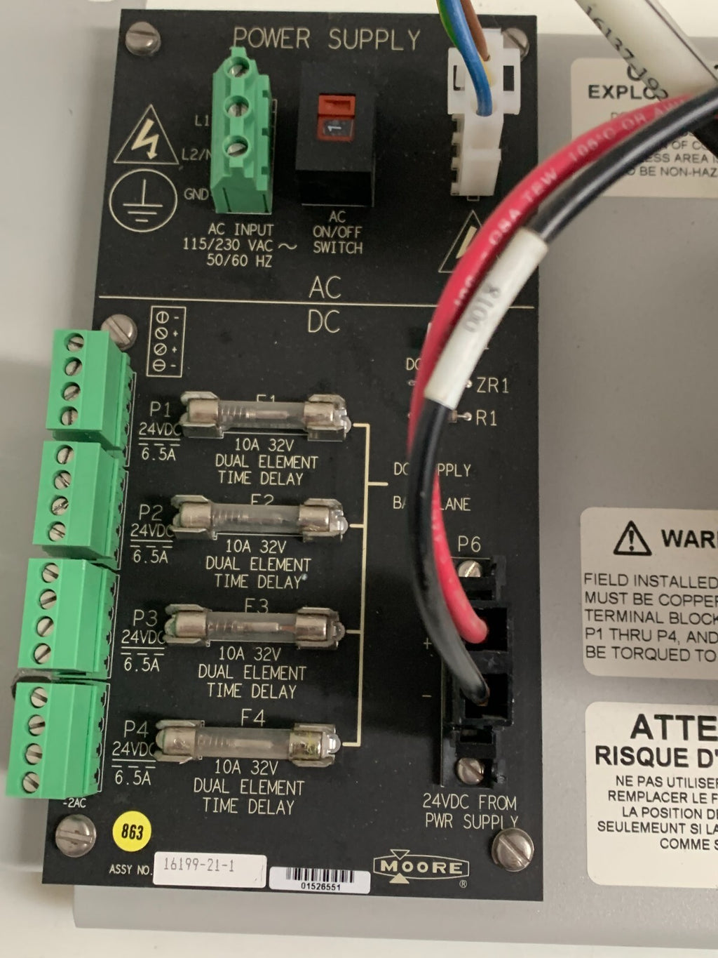SIEMENS MOORE POWER AC POWER SUPPLY APACS & QUADLOG 39PSR4ANDN3