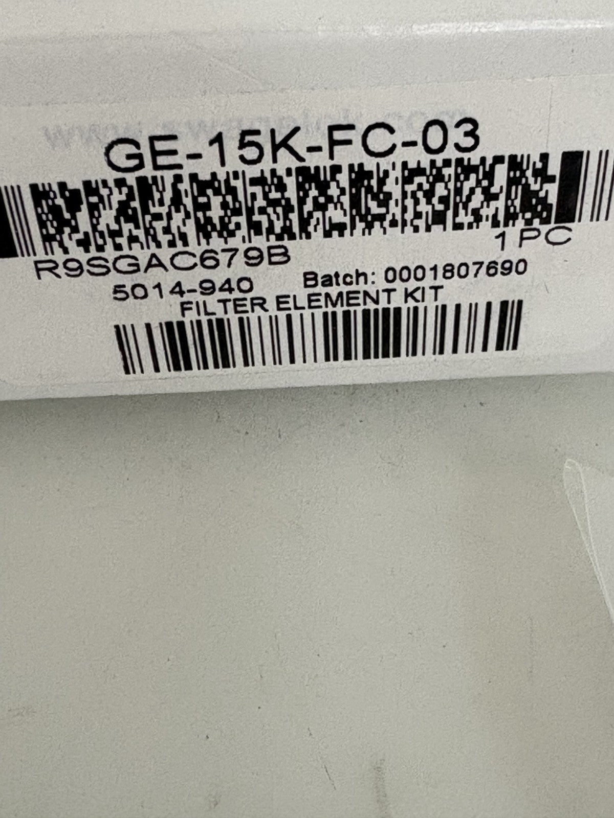 SWAGELOK FILTER ELEMENT GE-15K-FC-03