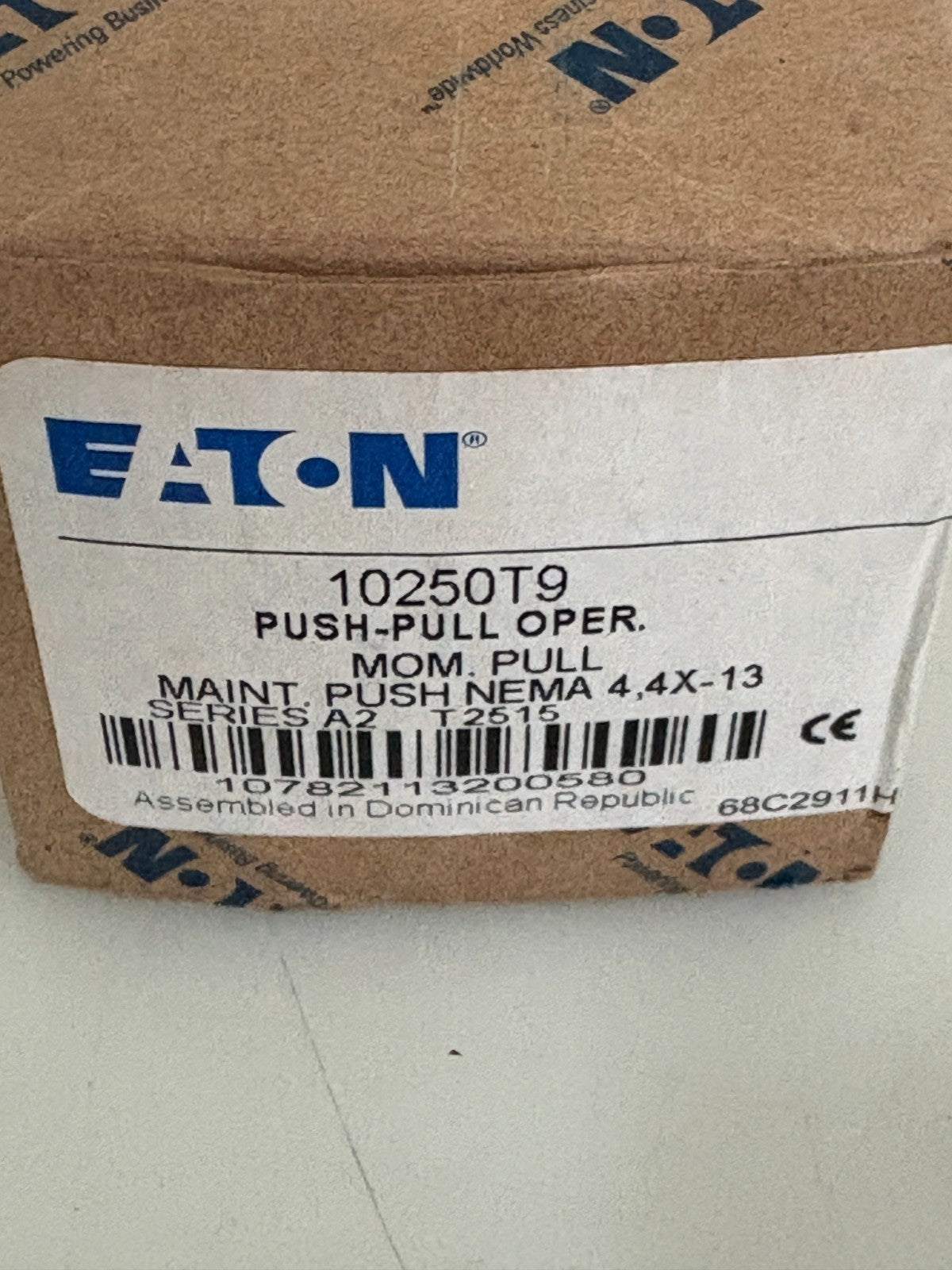 LOT OF 2 EATON PUSH-PULL OPERATOR BUTTON 10250T92
