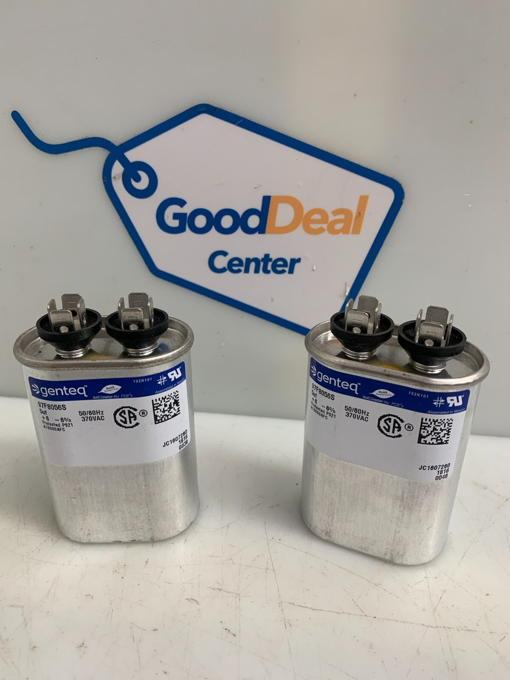 GENERAL ELECTRIC / GENTEQ  97F8056S  Capacitor Oval 7.5uf  (Lot of 2)0