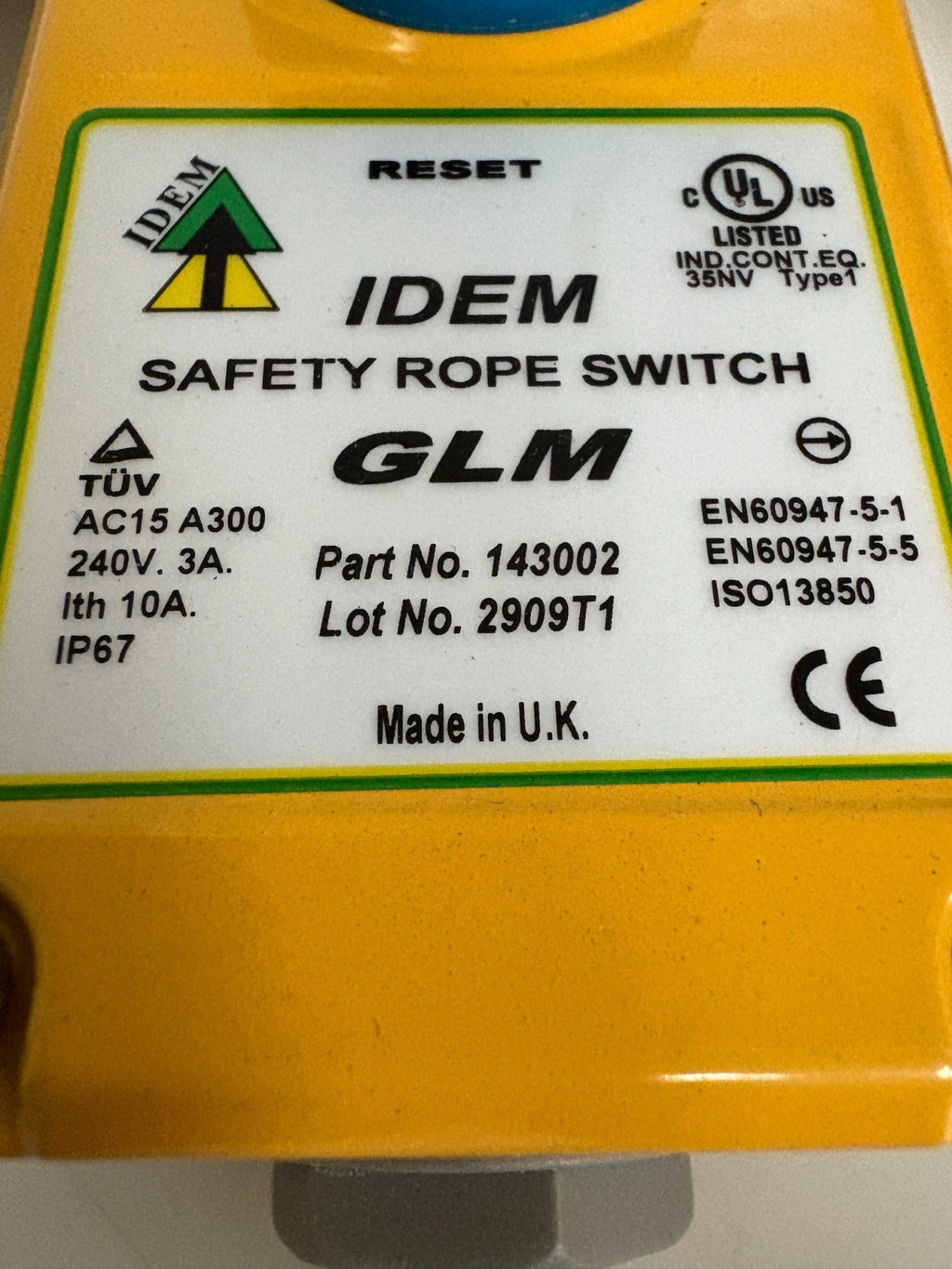 IDEM GLM SAFETY ROPE SWITCH #143002